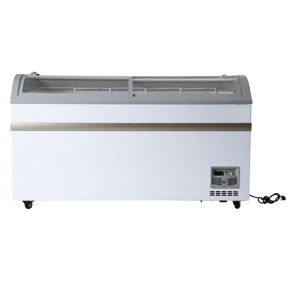 XS-500 Curved Glass Top Chest Freezer - 58" Width - Toronto Commercial Refrigeration