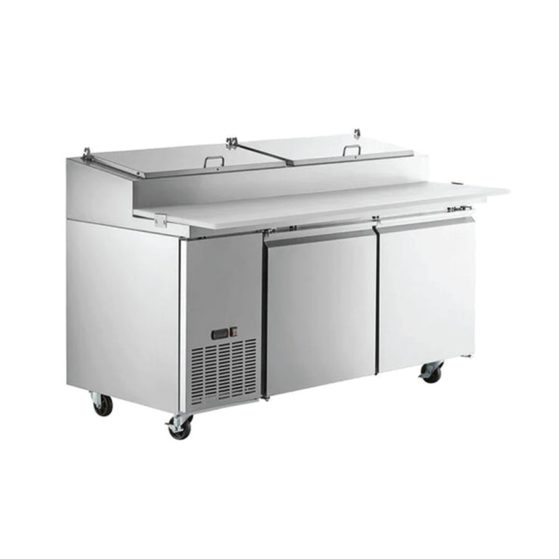 Table de préparation à pizza réfrigérée commerciale Ancaster AFE-PPT-71 de 71 pouces