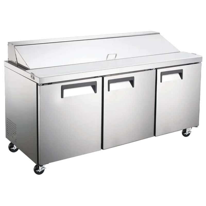 Table de préparation de sandwiches et salades Ancaster AFE-PTS-70 Commercial, 70 pouces, 3 portes