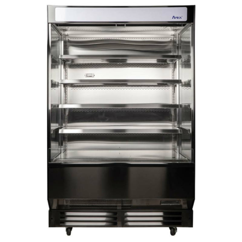 Atosa AOM-50B 51.4-Inch Black Steel Open Refrigerated Display Merchandiser