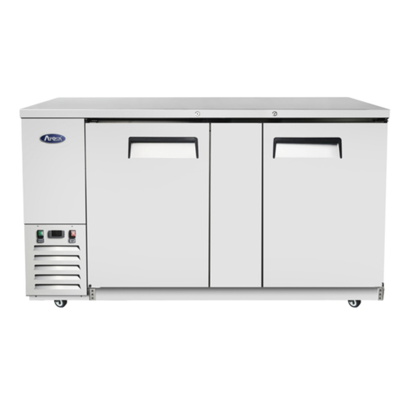 Atosa MBB69GR 68-Inch Double Solid Door Refrigerated Back Bar Cabinet