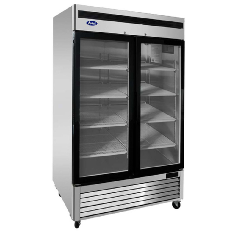 Congélateur de présentation à deux sections avec porte vitrée Atosa MCF8703ES de 1 270 litres