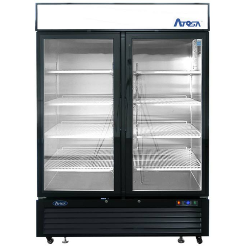 Atosa MCF8721ES Congélateur de présentation à double porte vitrée de 54,4 pouces