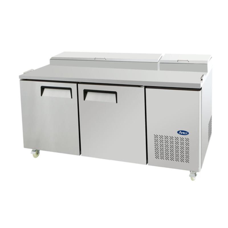 Atosa MPF8202GR Poste de préparation de pizza commercial à deux portes, 67 pouces