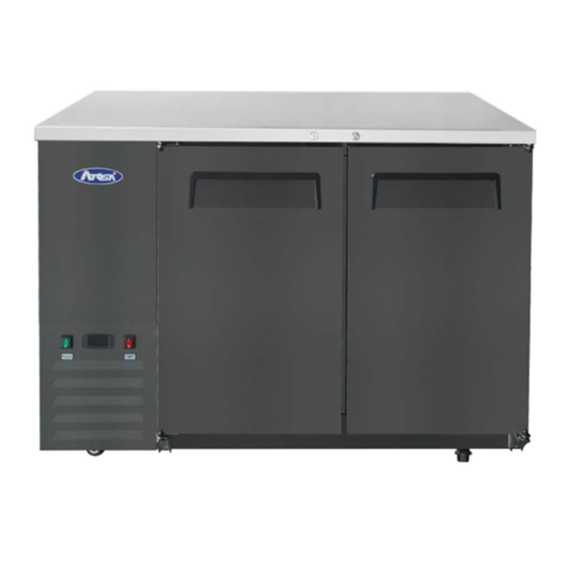 Atosa SBB48GRAUS2 48" Solid Door Shallow Depth Refrigerated Back Bar Cabinet, 11.5 Cu. Ft.