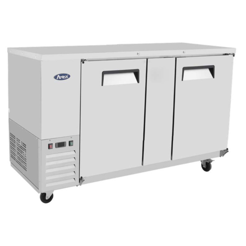 Atosa SBB69GRAUS1 68-Inch Shallow Depth 2-Door Refrigerated Back Bar Cabinet