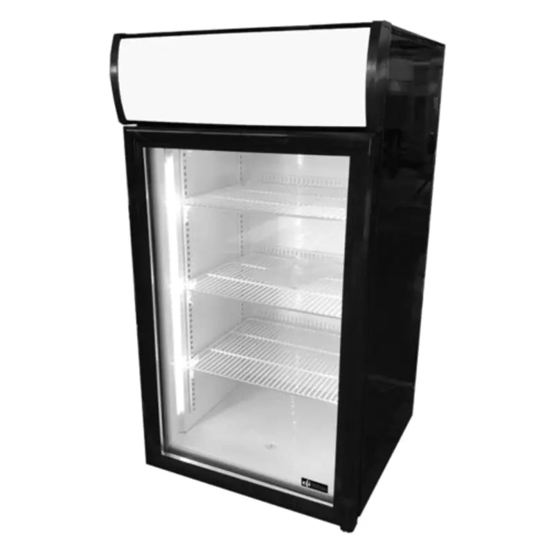 EFI C1-80GDCT-L Compact Countertop Glass Door Beverage Refrigerator