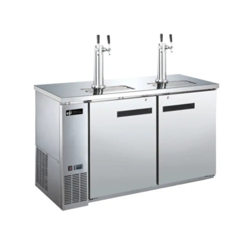 EFI CBBSDD2-60CC 60" Stainless Steel Back Bar Direct Draw Dispensing Cooler