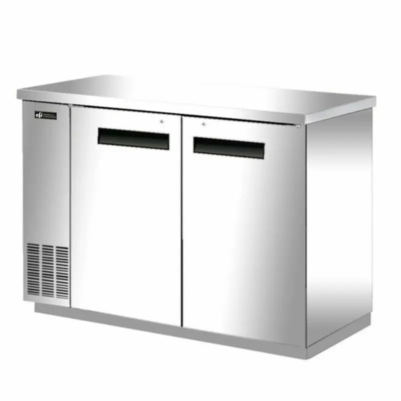 EFI CBBSDR2-48CC Commercial Stainless Steel Solid Door Back Bar Cooler
