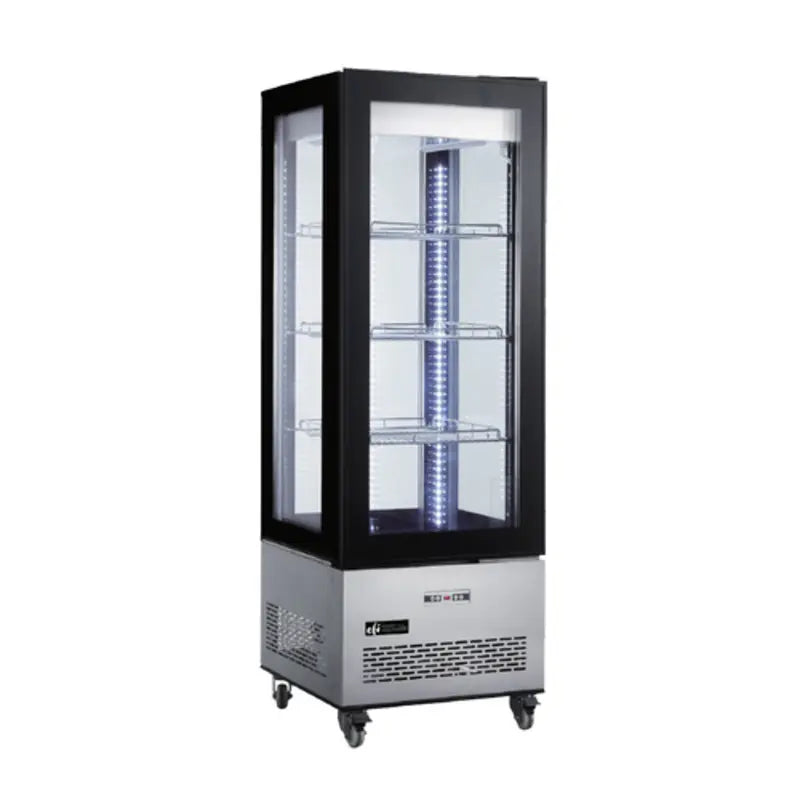 EFI CGCM-2675 Square Glass Refrigerated Display Case with LED Illumination