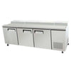EFI CPDR3-93VC 93" Commercial Refrigerated Pizza Prep Table with 3 DoorsToronto Commercial Refrigeration