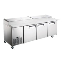 EFI CPDR3-93VCX X-LINE 93" Refrigerated Pizza Prep Table with 3 DoorsToronto Commercial Refrigeration