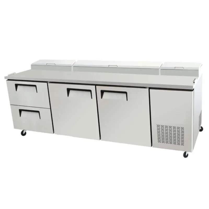 EFI CPDW2-93VC 93" Commercial Refrigerated Pizza Prep Table with Drawers