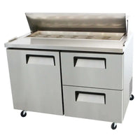 EFI CSDW2-48VC Commercial Salad/Sandwich Prep Table with Stainless Steel ConstructionToronto Commercial Refrigeration
