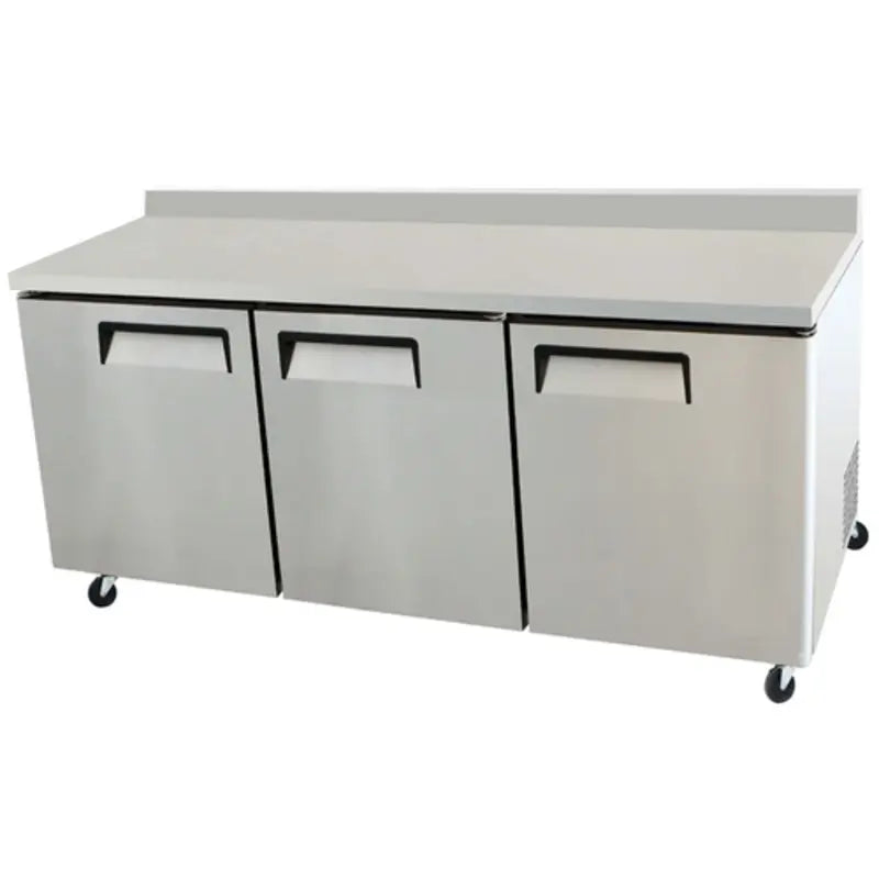 EFI CWDR3-72VC Commercial Stainless Steel Work Top Refrigerator with Casters