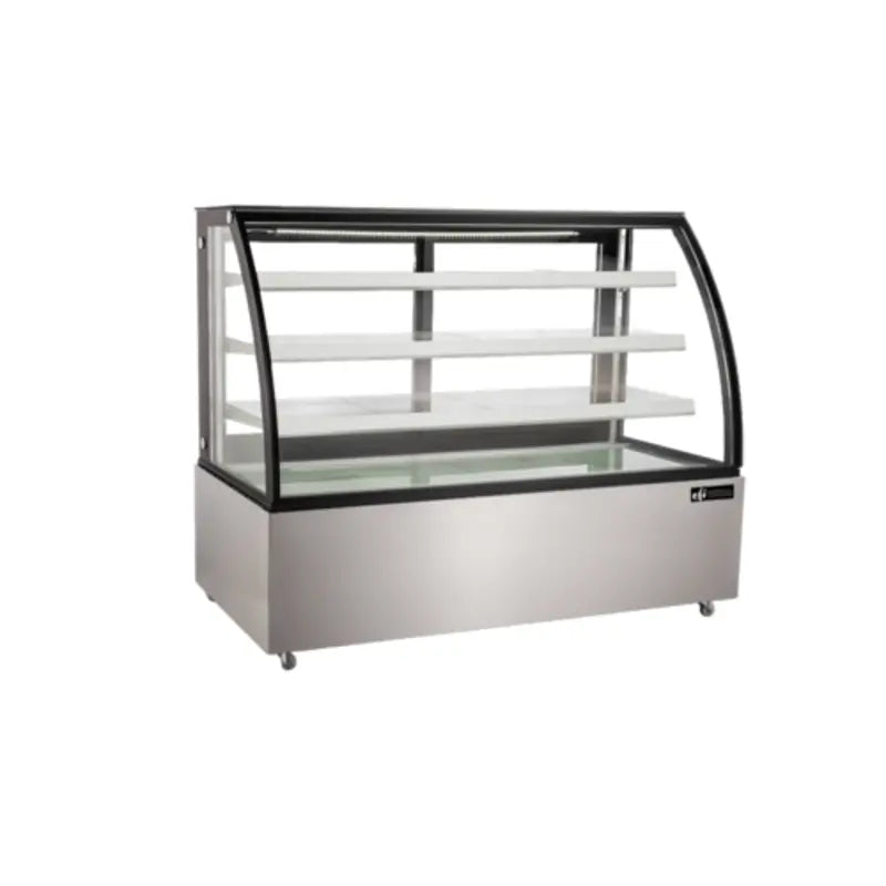 EFI Display CGCM-7356 Refrigerated Curved Glass Bakery Display Case with LED Lighting