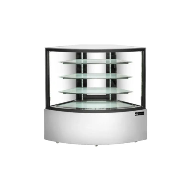 EFI Versa Display CGCRM-5956 Refrigerated Corner Glass Display Case
