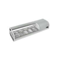 EFI Versa Display CSCM-5413S Refrigerated Stainless Steel Sushi Display Case Merchandiser with Curved GlassToronto Commercial Refrigeration