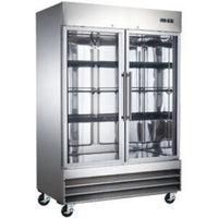 EFI X-LINE 54 inch Glass Two Door Stainless Steel Commercial CoolerToronto Commercial Refrigeration