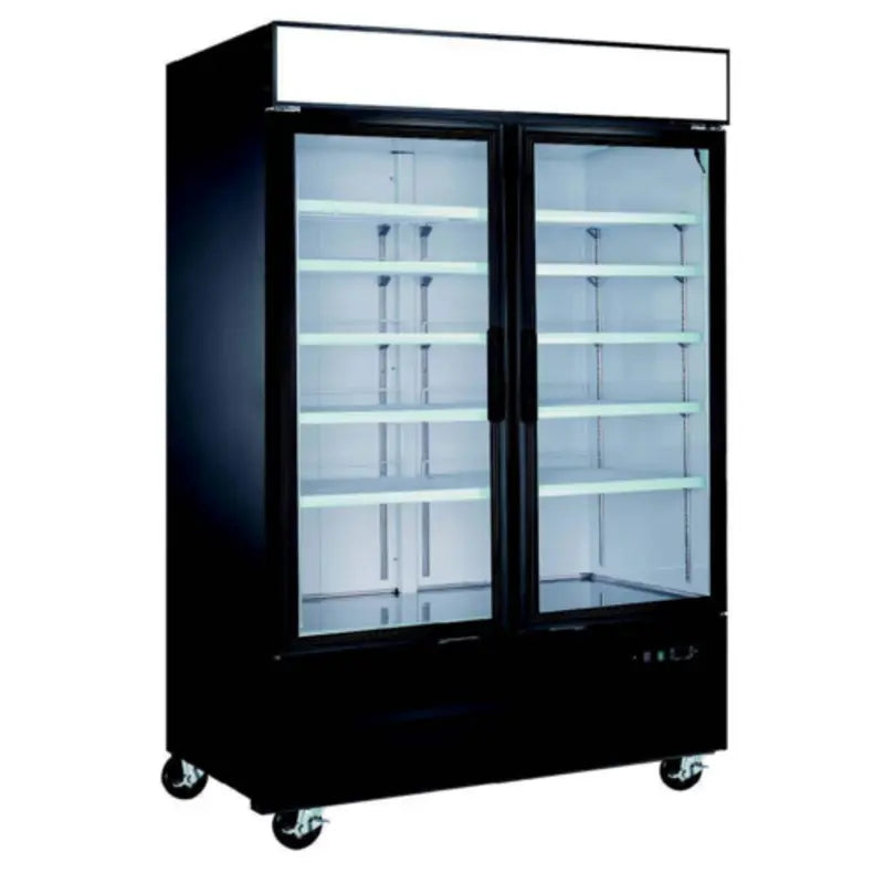 EFI X-Line 54-inch Glass 2-Door Black Commercial Display FreezerToronto Commercial Refrigeration