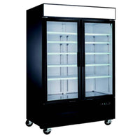 EFI X-Line 54-inch Glass 2-Door Black Commercial Display FreezerToronto Commercial Refrigeration