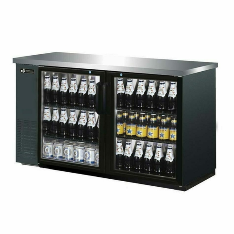 EFI CBBGD2-60CC 60.8-Inch Two-Glass-Door Refrigerated Back Bar Cooler