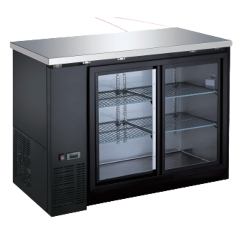 EFI 48.8-Inch Refrigerated Back Bar Sliding Glass Cooler CBBGDS2-48CC