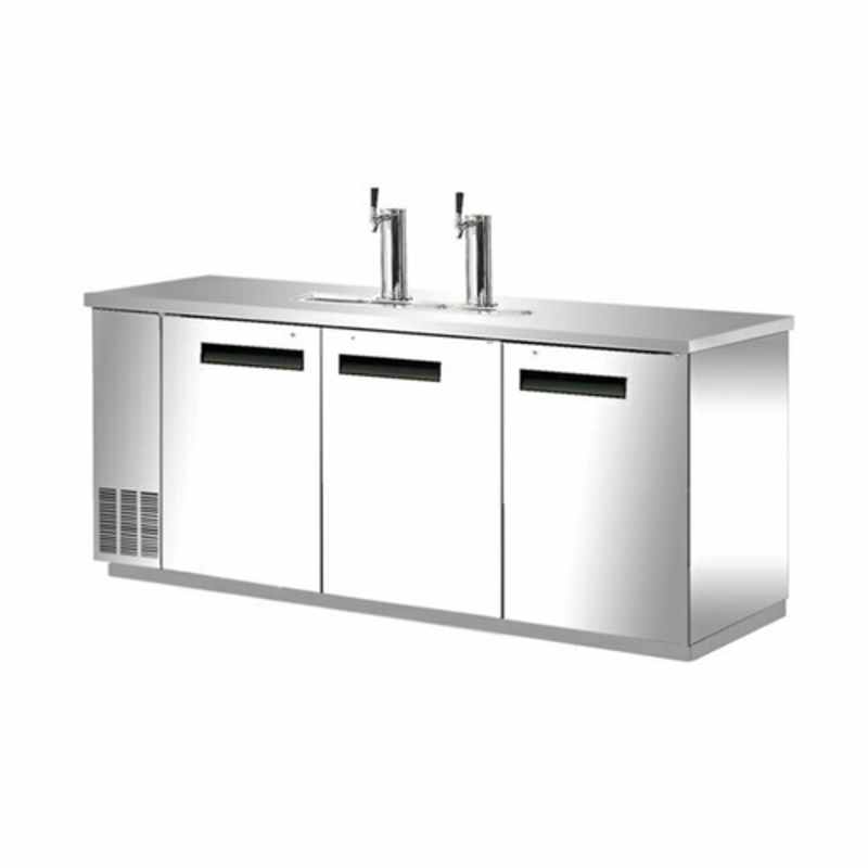 Réfrigérateur commercial à bière pression et tireuse à trois portes EFI CBBSDD3-90CC 90-1/2"
