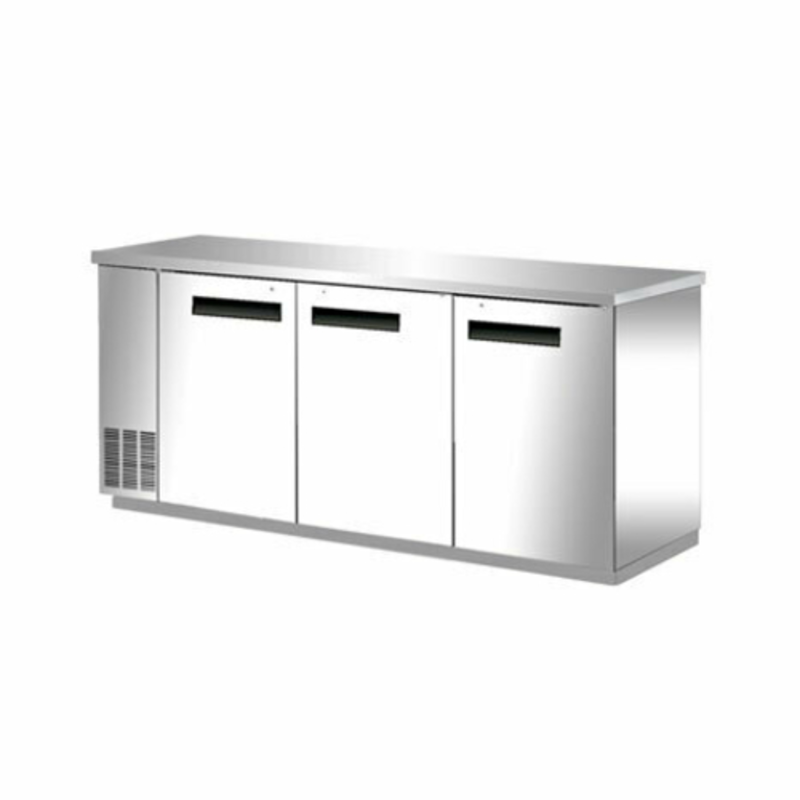 EFI CBBSDR3-72CC Réfrigérateur arrière de bar avec portes pleines en acier inoxydable de 72,8 po