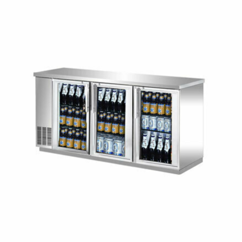 EFI CBBSGD3-72CC 72.8" Three-Door Glass Back Bar Refrigerator