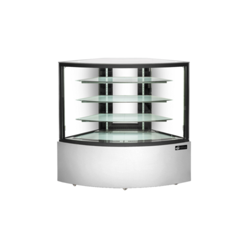 Vitrine réfrigérée de comptoir d'angle pour boulangerie-pâtisserie EFI CGCRM-5956 15,5 pi³ - 58,4"