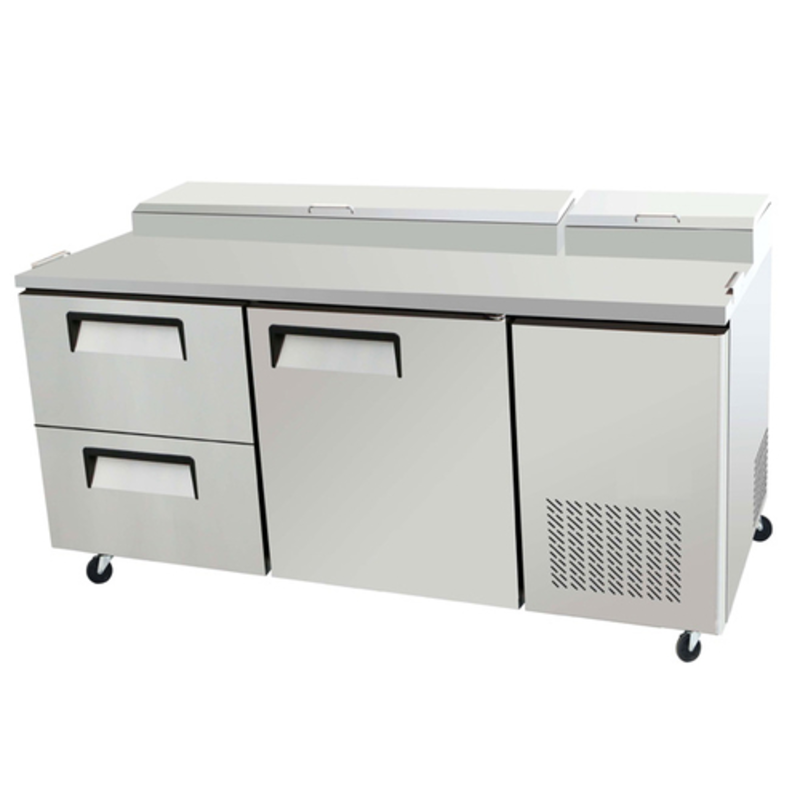 EFI CPDW2-67VC 67-Inch Versa-Chill Pizza Prep Station with Drawers and Door