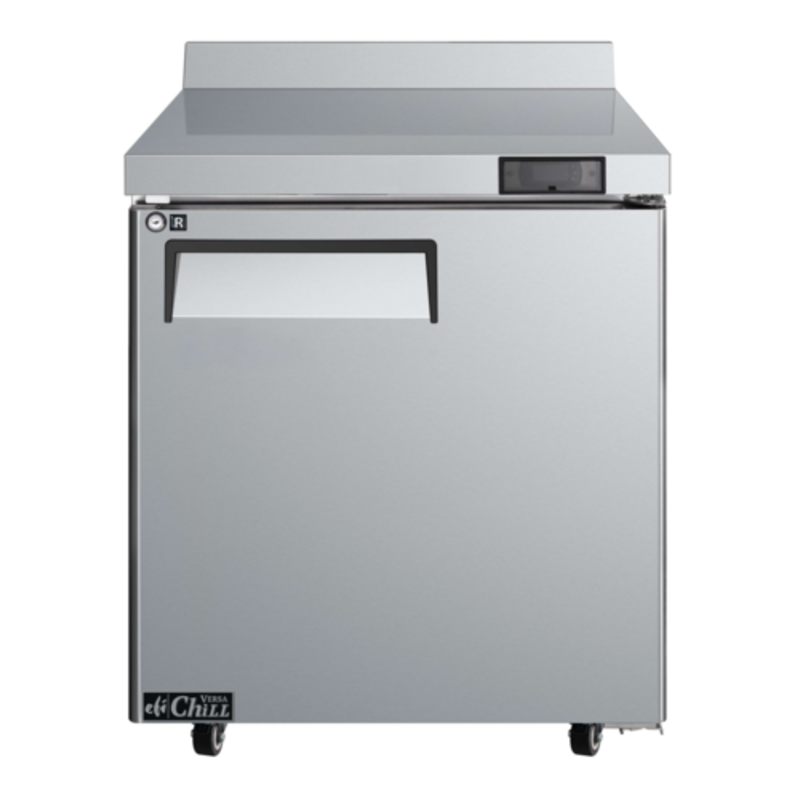 EFI CWDR1-27VC-R Comptoir réfrigéré Versa Chill 27,5" avec dosseret et charnières à droite