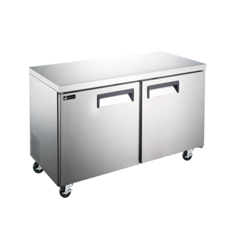 Congélateur commercial sous comptoir EFI FUDR2-48VCX X-Line à 2 portes de 48 pouces, 12 pi³