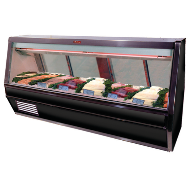 Vitrine de service pour fruits de mer et volailles Howard-McCray SC-CFS40E-4-BE-LED de 133,35 cm avec vitre droite
