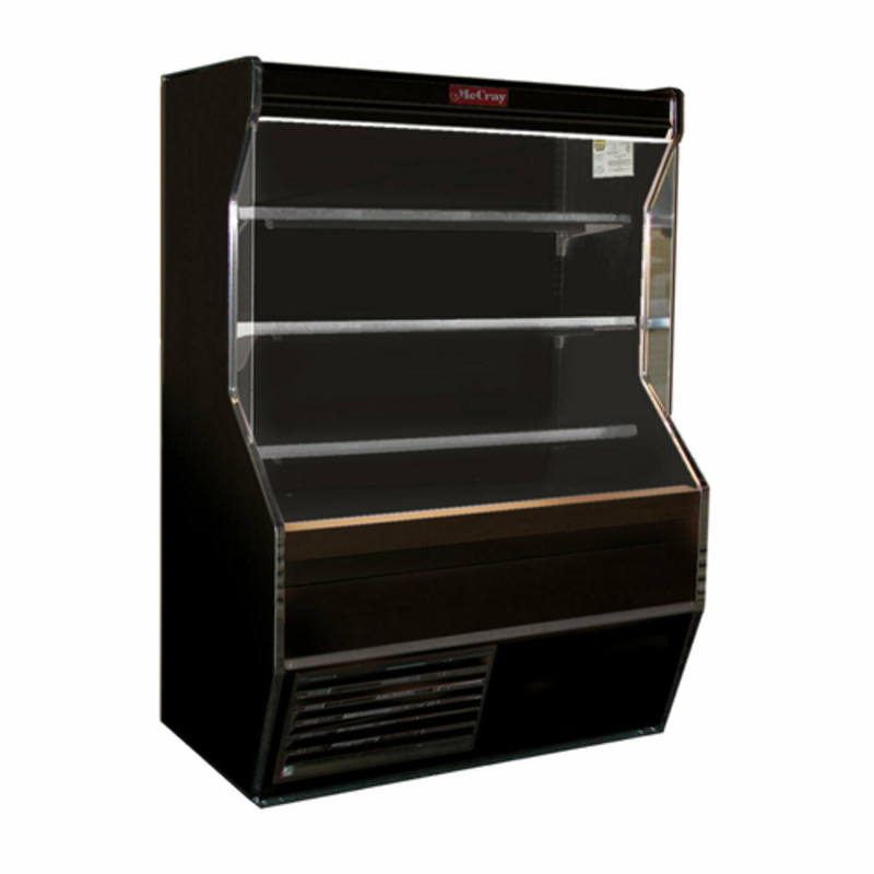 Howard-McCray SC-D32E-6-B-LED Vitrine réfrigérée ouverte autonome noire de 74 pouces