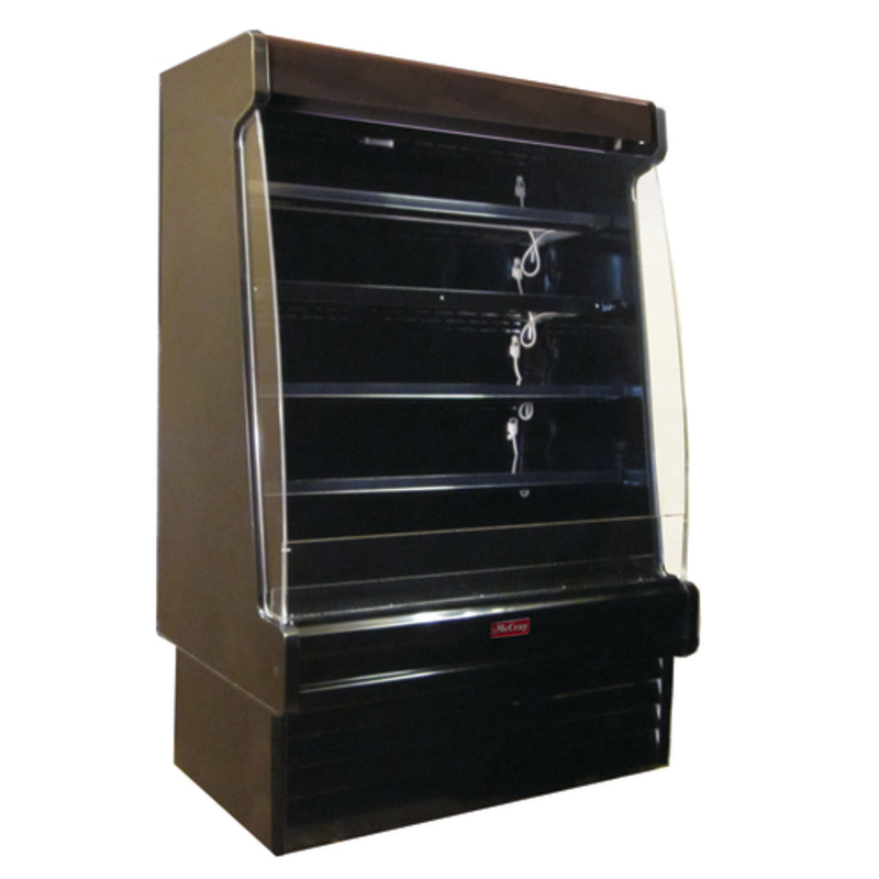 Présentoir réfrigéré ouvert pour produits laitiers Howard-McCray 75 po, noir, SC-OD35E-6S-B-LED