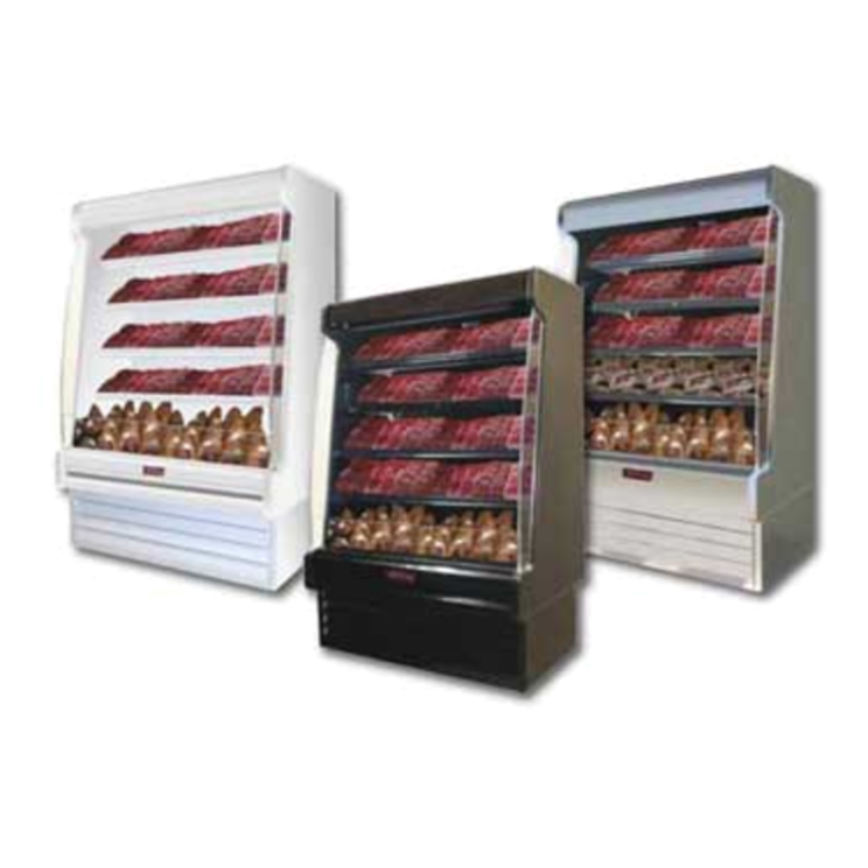Howard-McCray SC-OM35E-3S-B-LED 39-Inch Black Open Refrigerated Packaged Meat Merchandiser