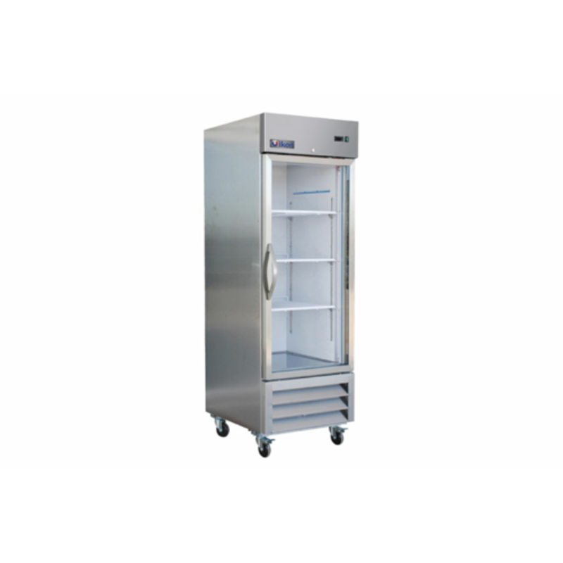 IKON IB27RG 19 Cu. Ft. Single Glass Door Reach-In Refrigerator, Bottom Mount
