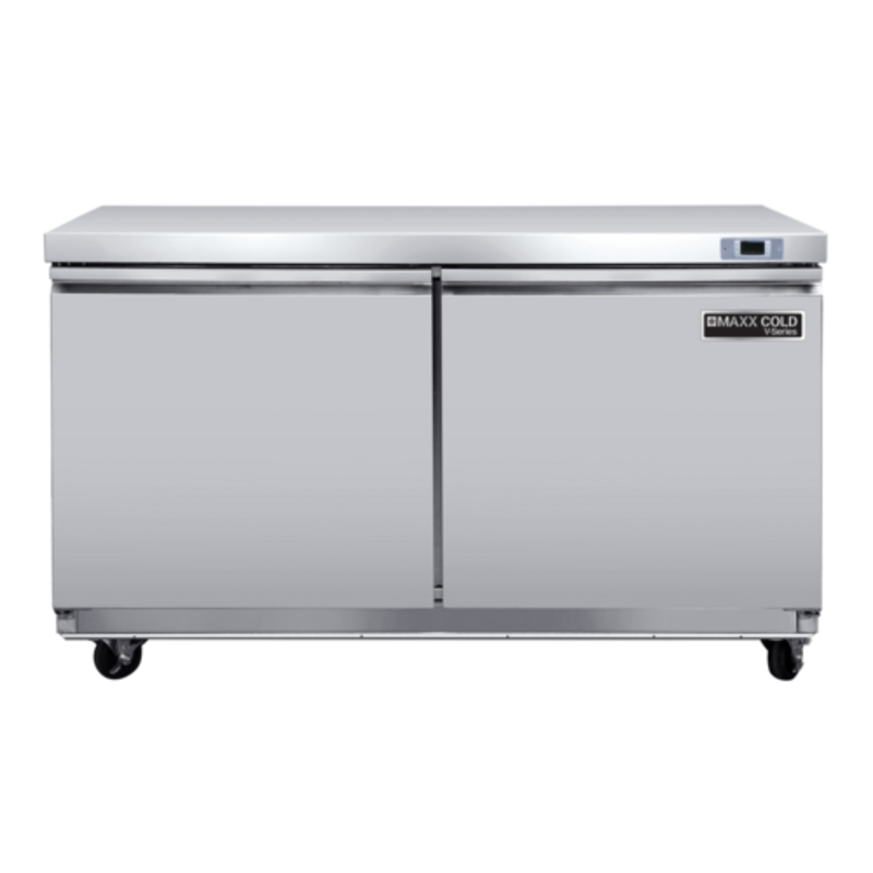 Congélateur bas de comptoir commercial Maxx Cold MVF48UHC 48", 400 L, portes pleines