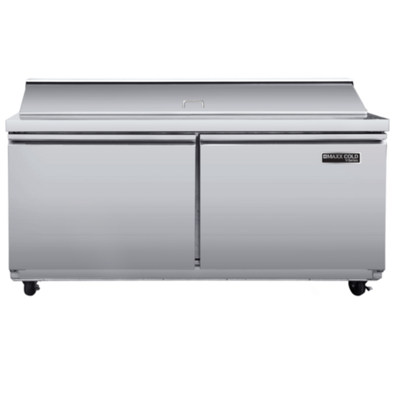 Table de préparation à sandwichs et salades commerciale Maxx Cold MVR60SHC de 61 pouces