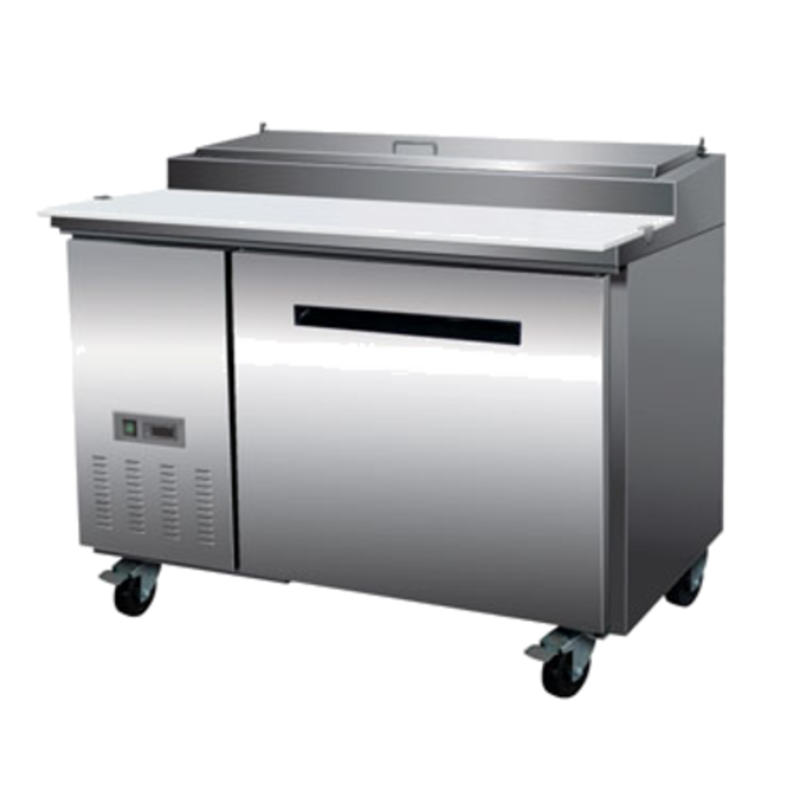 Station de préparation de pizza réfrigérée Maxx Cold MXCPP50HC à une porte de 120,4 cm