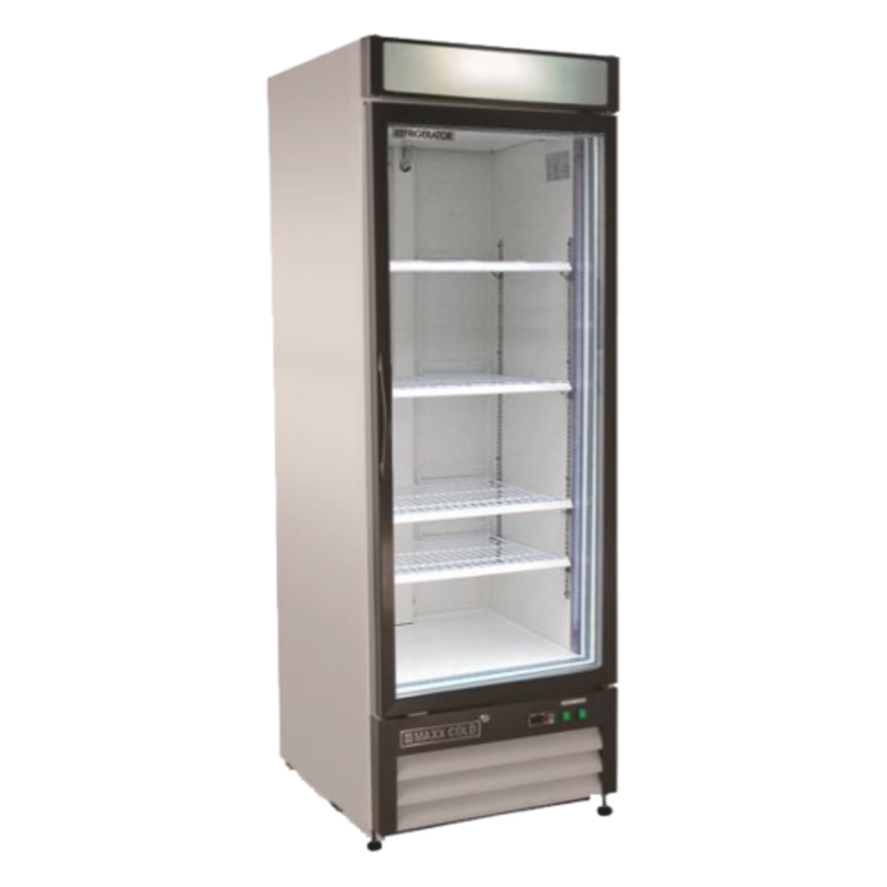Maxx Cold MXM1-23RHC 1-Door Glass Merchandiser Refrigerator 23 Cu. Ft.