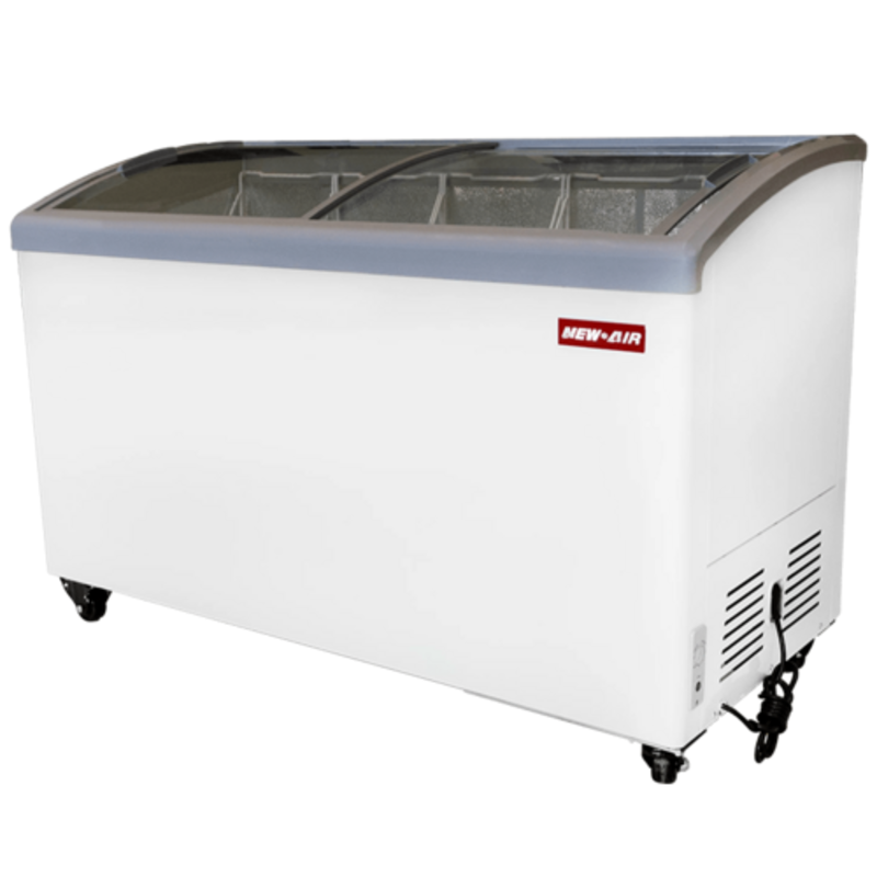 New Air NIF-55-CG 54.5" Commercial Curved Glass Ice Cream Display Freezer