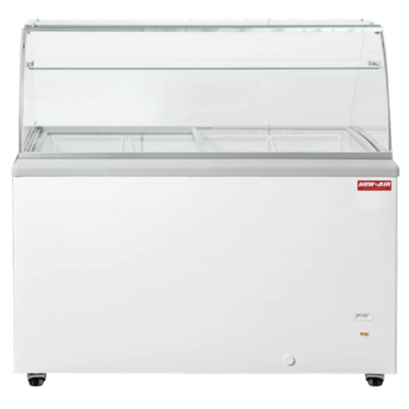 New Air NIF-60-DC 60.38-Inch Commercial Flat Glass Ice Cream Dipping Cabinet