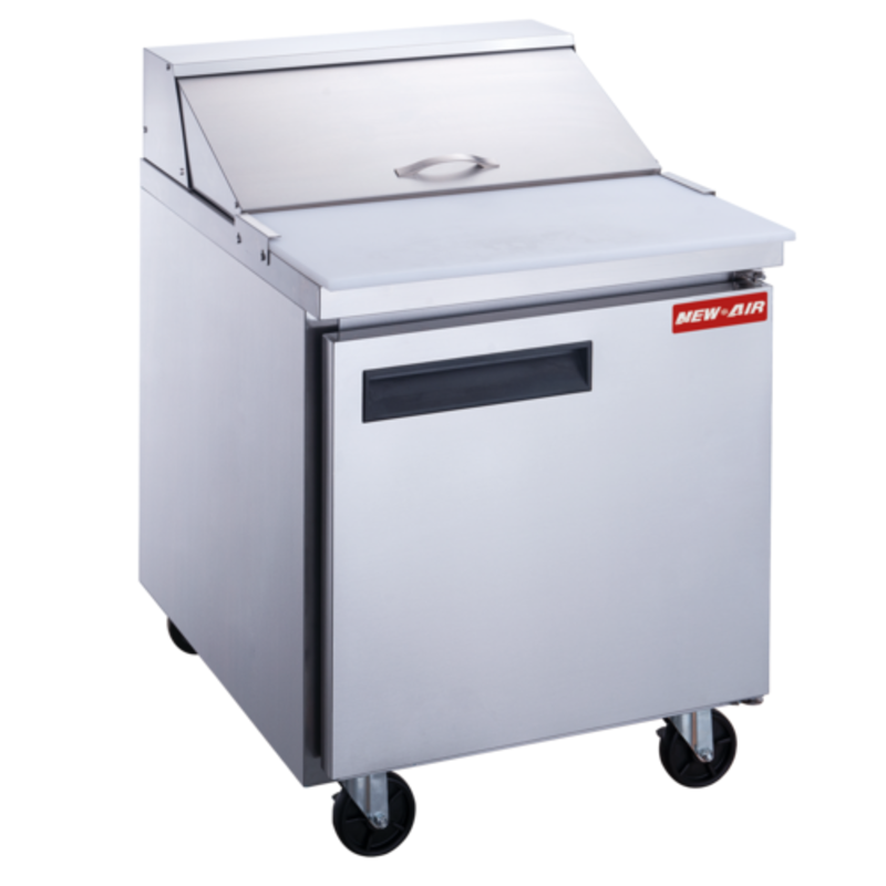 Table de préparation réfrigérée pour salades et sandwichs à porte simple New Air NPT-029-SA de 29 pouces