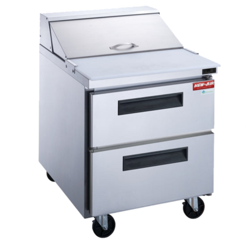 Réfrigérateur commercial à sandwich/salade New Air NPT-29SA-2D de 29-1/8 po avec tiroirs