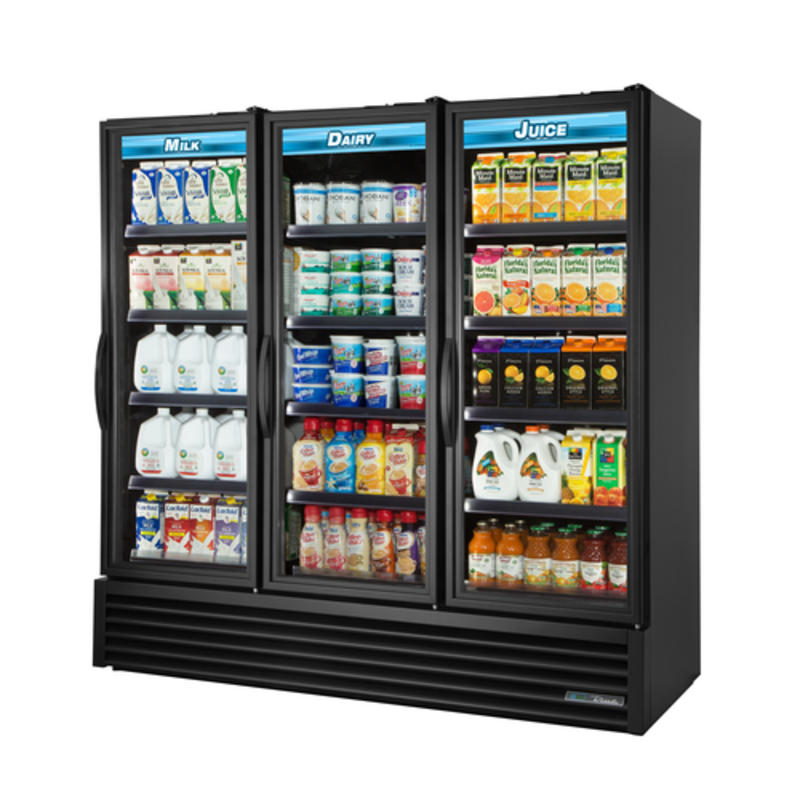 Distributeur réfrigéré en verre à trois portes True FLM-81~TSL01 de 205,1 cm