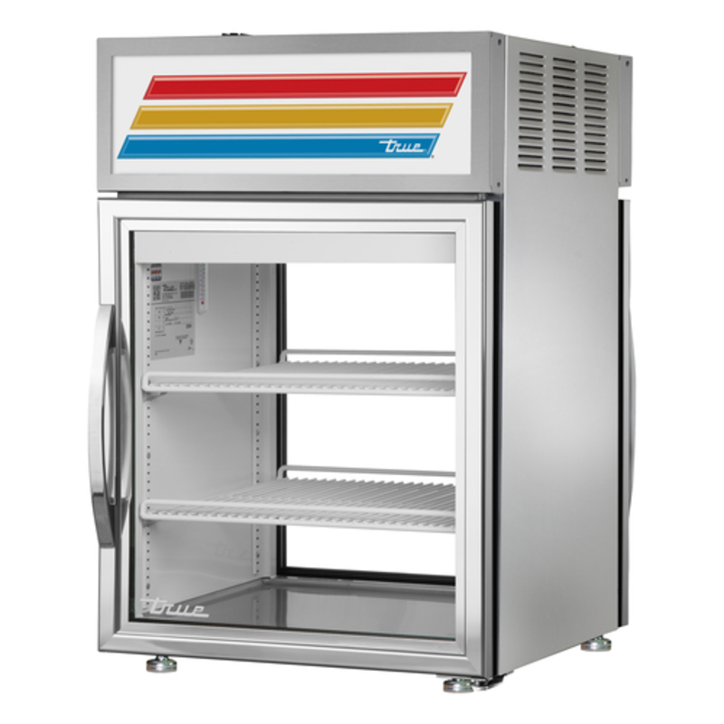 True Refrigeration GDM-05PT-S-HC~FGD01 Stainless Steel Pass-Thru Countertop Display Refrigerator