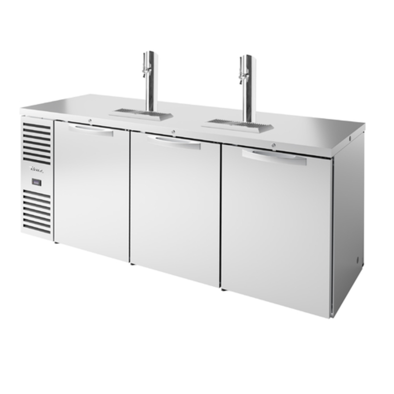 True TDR84-PTSZ1-L-S-SSS-SSS-1 84-Inch Pass-Thru Draft Beer Dispenser, Stainless Steel